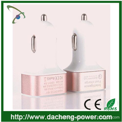 Fast charging speed qc 3.0 car charger 42W with 3ports usb